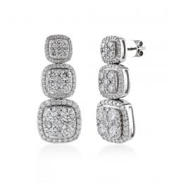 4,09 Karat Tasarım Pırlanta Küpe