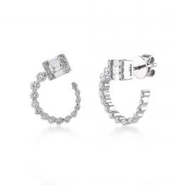 0,74 Karat Tasarım Pırlanta Küpe