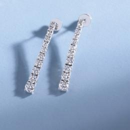 1,68 Karat Pırlanta Su Yolu Küpe