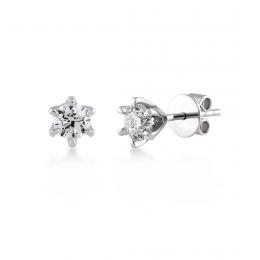 0,60 Karat Pırlanta Tektaş Küpe