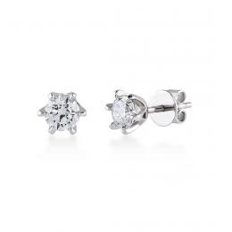 0,70 Karat Pırlanta Tektaş Küpe