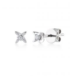 0,10 Karat Pırlanta Tektaş Küpe