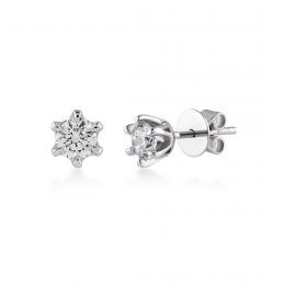 0,50 Karat Pırlanta Tektaş Küpe