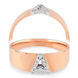 0,07 Karat A Harfi Pırlanta Yüzük