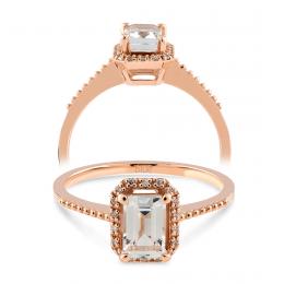 0,64 Karat Pırlanta Topaz Yüzük