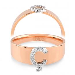 0,06 Karat Ç Harfi Pırlanta Yüzük