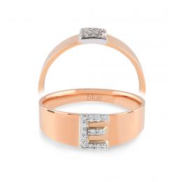 0,07 Karat E Harfi Pırlanta Yüzük