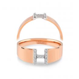 0,06 Karat H Harfi Pırlanta Yüzük