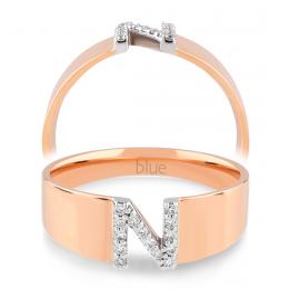 0,07 Karat N Harfi Pırlanta Yüzük