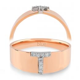 0,05 Karat T Harfi Pırlanta Yüzük