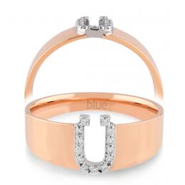 0,07 Karat Ü Harfi Pırlanta Yüzük