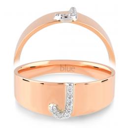 0,04 Karat J Harfi Pırlanta Yüzük