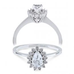 0,42 Karat Pırlanta Topaz Yüzük