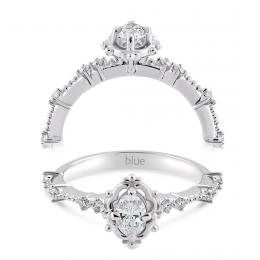 0,37 Karat Vintage Oval Pırlanta Tektaş Yüzük