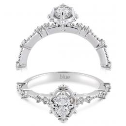 0,37 Karat Vintage Oval Pırlanta Tektaş Yüzük