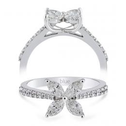 0,75 Karat Pırlanta Flower Yüzük