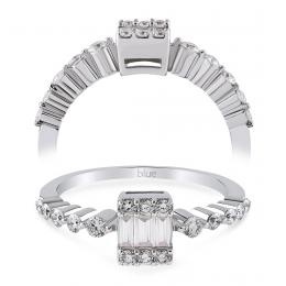 0,45 Karat Baget Pırlanta Tasarım Yüzük