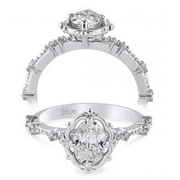 0,82 Karat Vintage Oval Pırlanta Tektaş Yüzük