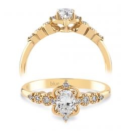 0,39 Karat Vintage Oval Pırlanta Tektaş Yüzük