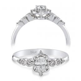 0,39 Karat Vintage Oval Pırlanta Tektaş Yüzük