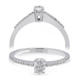 0,26 Karat Oval Pırlanta Tektaş Yüzük