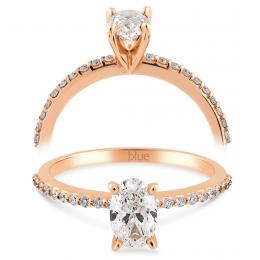 0,63 Karat Oval Pırlanta Tektaş Yüzük