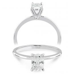 0,50 Karat Oval Pırlanta Tektaş Yüzük