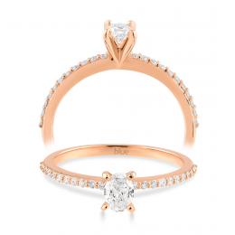 0,34 Karat Oval Pırlanta Tektaş Yüzük