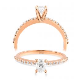 0,43 Karat Oval Pırlanta Tektaş Yüzük