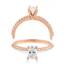 0,53 Karat Oval Pırlanta Tektaş Yüzük