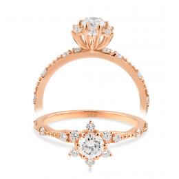 0,53 Karat Lotus Pırlanta Tektaş Yüzük