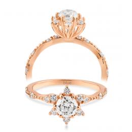 0,74 Karat Lotus Pırlanta Tektaş Yüzük