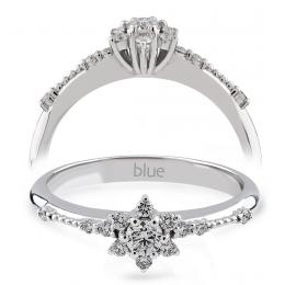 0,21 Karat Lotus Pırlanta Tektaş Yüzük