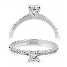 0,31 Karat Özel Tasarım Prenses Kare Pırlanta Tektaş Yüzük