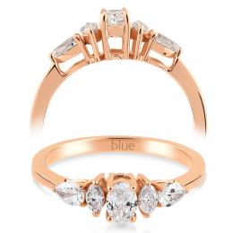 0,54 Karat Vintage Oval Pırlanta Tektaş Yüzük