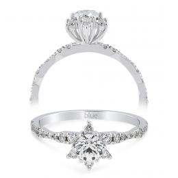 0,50 Karat Lotus Pırlanta Tektaş Yüzük