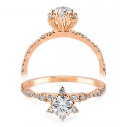 0,50 Karat Lotus Pırlanta Tektaş Yüzük