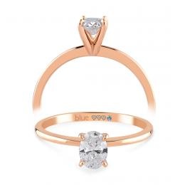 0,40 Karat Oval Pırlanta Tektaş Yüzük
