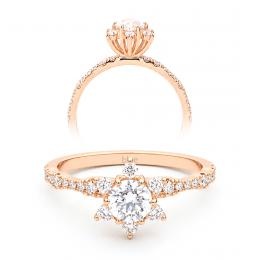 0,66 Karat Lotus Vintage Pırlanta Tektaş Yüzük