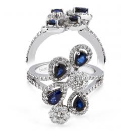 1,81 Karat Pırlanta Safir Yüzük