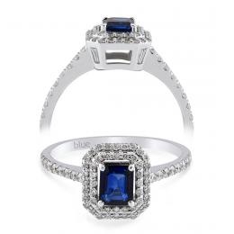 0,67 Karat Pırlanta Safir Yüzük